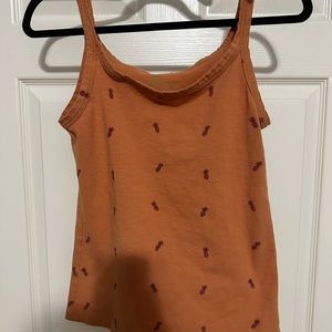 EUC Kate quinn little Liam women’s tank orange pineapple size M